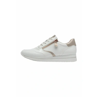 Imagen de Jana Damen Sneaker Flach mit Reißverschluss Vegan, Zapatillas Mujer, Blanco, Oro Rosa, 37 EU