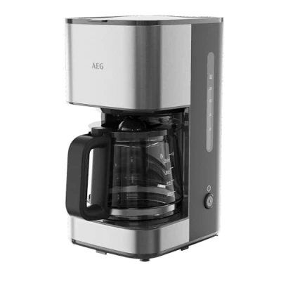 Imagen de AEG Cafetera Automática de Goteo Deli 3 Modelo CM3 1 3ST Jarra Vidrio 12 Tazas 11000 W Potencia Sistema Antigoteo Apagado Automático Filtro Extraíble Acabado Metalizado