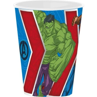 Imagen de TataWay in viaggio si cresce Marvel Vengadores Hulk Captain America Vaso de plástico para niños (260 ml) con boquilla beber fácilmente