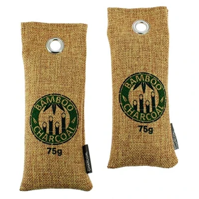 Imagen de Sumex Dos Bolsas de 75 gr. Purificador y deshumidificador carbón Activo bambú, Zapatos, armarios, Coches, lavabos, cocinas etc. Producto Natural Que Ayuda a Eliminar también alérgenos
