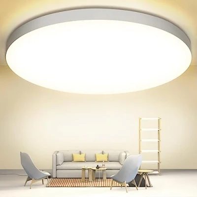 Imagen de OUILA Plafon Led Techo, 24W 2000LM 4000K Lampara IP44 Ø28cm Plafones para Techo Dormitorio Cocina Pasillo Baño Sala