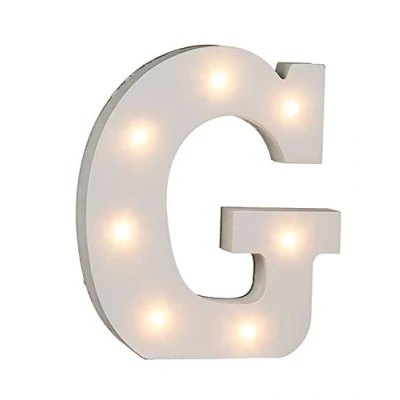 Imagen de Out of the blue 57/6080 Letra de madera «G», iluminada con 7 luces led, funciona pilas, aprox. 16 cm