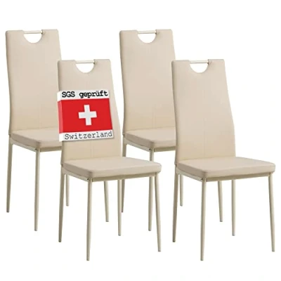 Imagen de Albatros 2912 SALERNO Set de 4 sillas comedor, beige