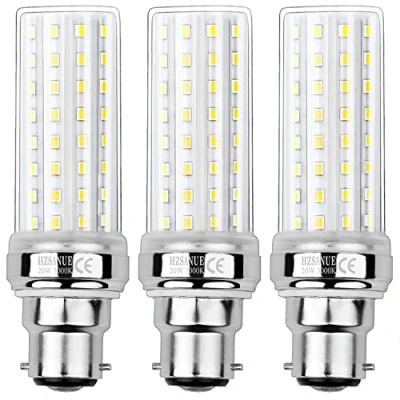 Imagen de HZSANUE LED Maíz Bombilla 20W, 150W Incandescente Equivalentes, 3000K Blanco Cálido,B22 Bayoneta Cap Bombillas LED, 2200lm, 3 Pack