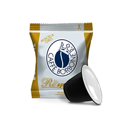 Imagen de Caffè Borbone Café Respresso, Mezcla Oro 100 Cápsulas Compatibles con las Cafeteras de uso doméstico Nespresso