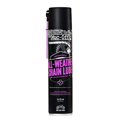 Imagen de Muc Off Lubricante de Cadena Moto para Todos los Climas, 400 Ml Spray Formulado Todas las Condiciones Climáticas