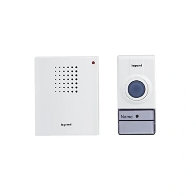 Imagen de LEGRAND, 094250 timbre inalámbrico (alcance de 50 m, 32 melodías, protección IP44, con pilas)