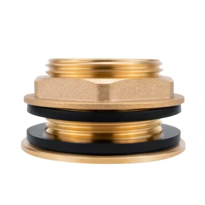 Imagen de Bächlein Casquillo Universal para Barril de Lluvia, Latón Tanque como Conexión Grifo Agua o Grifo, Tornillo con Rosca Interna 3/4 Pulgada