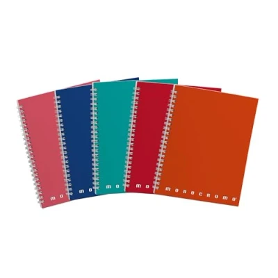 Imagen de Pigna Cuaderno A5 espiral sin agujeros y microperforazione, 70 hojas Pack de 5