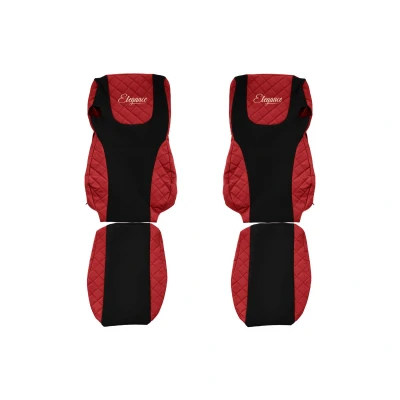 Imagen de F CORE Elegance FX07 RED Cubreasiento Rojo Estampado Ecopiel delante