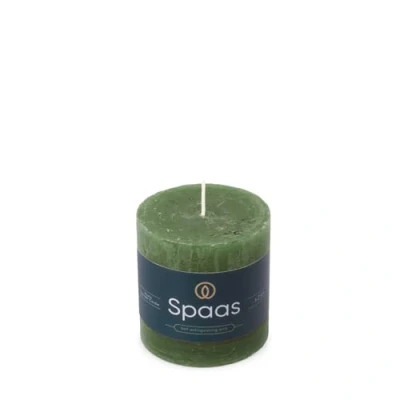 Imagen de Spaas Vela pilar rústica, 70/70 mm, 25 h, color verde oscuro