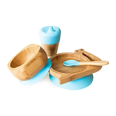 Imagen de eco rascals 793591755755 Plato Infantil, Bambú Silicona, Azul
