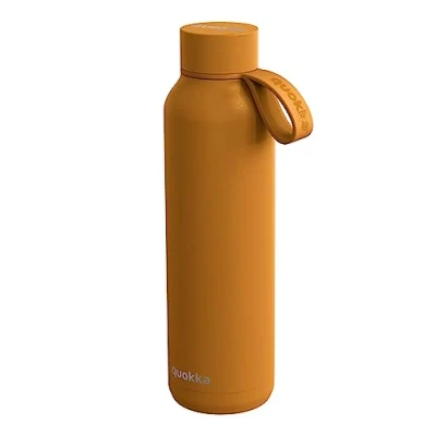 Imagen de Botella Térmica Quokka Solid con Colgardor Mustard 630ml