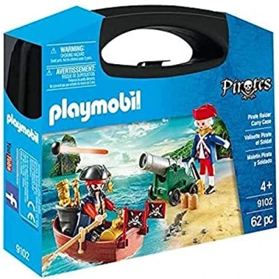 Imagen de PLAYMOBIL Pirates, Maletín Grande Pirata y Soldado 9102, a partir de 4 años