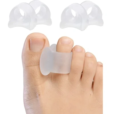 Imagen de Nein Separador de dedos para todos los grandes, gel corrector Hallux Valgus silicona, 4 unidades, transparente