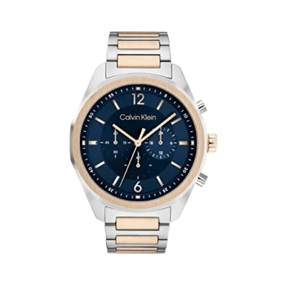 Imagen de Calvin Klein Reloj Cronógrafo de Cuarzo para Hombre con Correa en Acero Inoxidable Dos Tonos 25200265