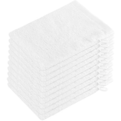 Imagen de ZOLLNER 10 Manoplas de baño Rizo algodón 100%, 16x21 cm, Blancas