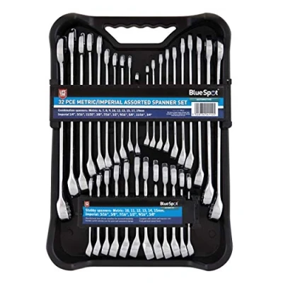 Imagen de BlueSpot Tools 04112 Juego de llaves métricas e imperiales (32 unidades, 6 19 mm)