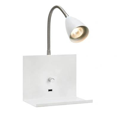 Imagen de Markslöjd Aplique Logi con repisa, blanco