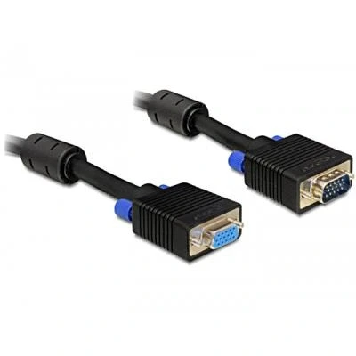 Imagen de DeLOCK 15m VGA Cable (D Sub) Negro Cables (15 m, Sub), Negro, Male Connector/Female Connector)