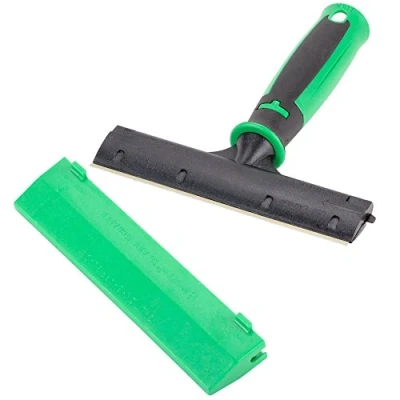 Imagen de Limpiacristales Unger VisaVersa + arandela (ancho 15 cm, completo con riel en S, tapa+goma, material de soporte 100% polietileno/fibras poliacrílicas) VP350