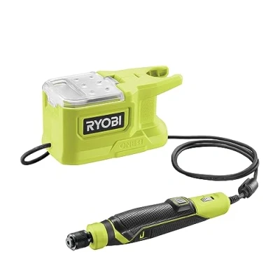 Imagen de RYOBI Mini Herramienta Multifunción 18V ONE+ 4300 23000 rpm Cable 120cm, Ajuste Velocidad, Cambio Puntas sin Entregada con 15 Accesorios (Batería y Cargador no Incluidos) RRT18 0