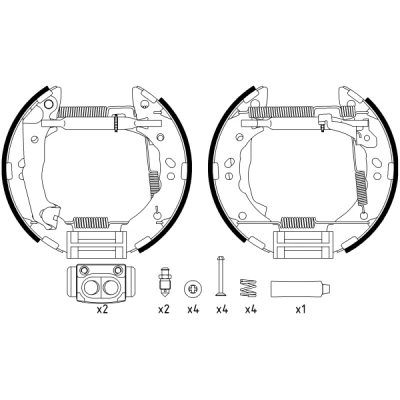 Imagen de TEXTAR Shoe Kit Pro 84056800 frenos, disco de tambor con cilindro freno rueda, accionador