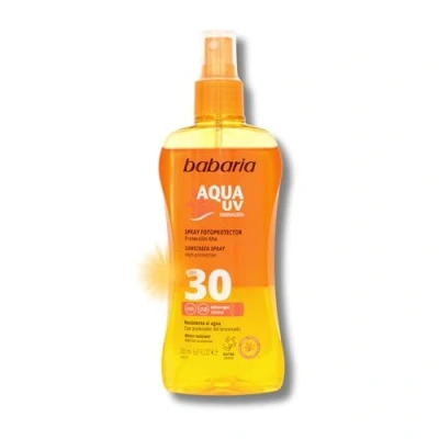 Imagen de Babaria Aceite Protector Solar 30 Spf Crema Con Aloe Vera Autobronceador Corporal Natural De Rápida Absorción Bruma En Spray