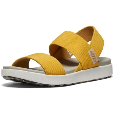 Imagen de KEEN Elle Backstrap, Sandalias con Correa de Tobillo Mujer, Golden Yellow/Star White, 37.5 EU