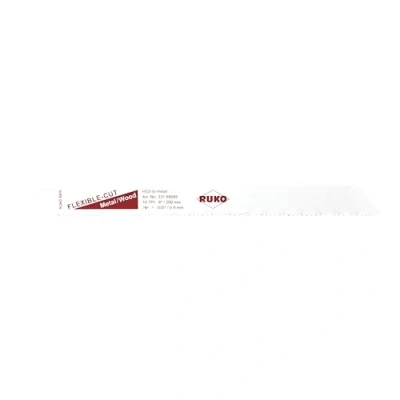 Imagen de Ruko 33189095 Pack de 5 sierras sable bimetal con vástago universal 1/2&quot;, para metal y madera, 200 mm (equivalencia Bosch S 1022 HF)