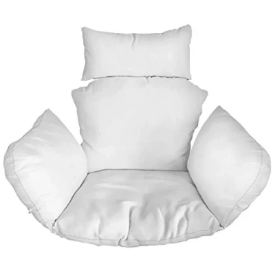Imagen de Ferocity Cojín de Silla Hamaca, Colgante Huevo Cojines, Columpio Respaldo con Almohada para la Cabeza, Cjín Impermeable, Patio Jardín, Blanco [114]
