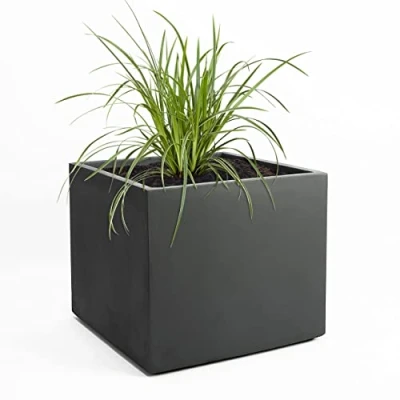 Imagen de Pflanzwerk® Maceta Cube Antracita 45x55x55cm *Resistente a Las heladas* *Protección UV* *Calidad Europeo*