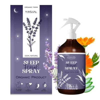 Imagen de Sleep Pillow Spray Relajante Bruma Almohada para Dormir Mejor 1000ml Aceites esenciales Lavanda (Relajante), Aloe Vera (Oxigenante) y Camomila (Calmante) Dulces Sueños