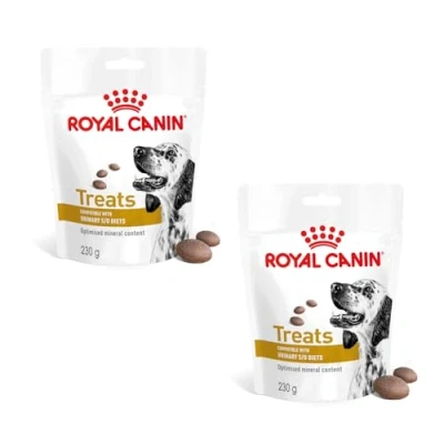 Imagen de Royal Canin Veterinary Urinary S/O Treats 230 g Snacks para Adultos Perros de Todas Las Razas En Bolsa resellable Contenido minerales optimizado
