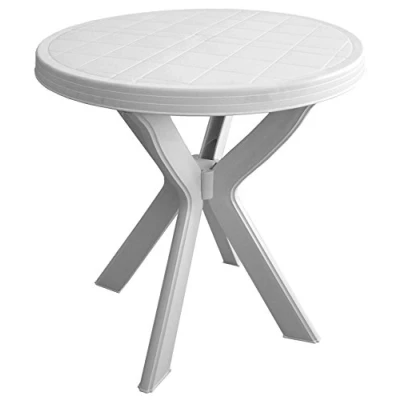 Imagen de Saturnia 08330135 Mesa Resina Blanca Redonda, 70 cm (diámetro) x 72 (altura)