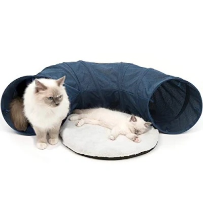 Imagen de Catit Vesper Túnel con Cama para Gato, Azul, 68x97x28cm