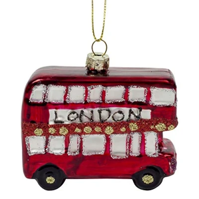 Imagen de Decoración árbol Bus rojo de Londres en cristal varios Options compra (x1, x2, x3), cristal, rojo, x1