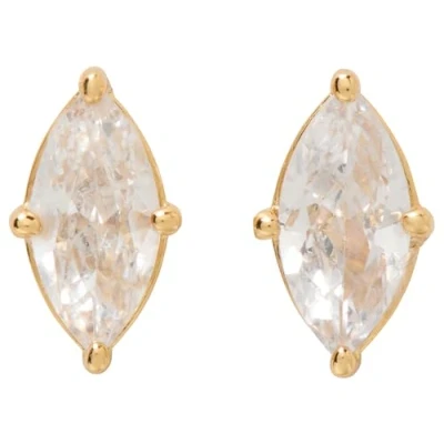 Imagen de Kate Spade New York Signature Solitaire Studs, Clear/Gold