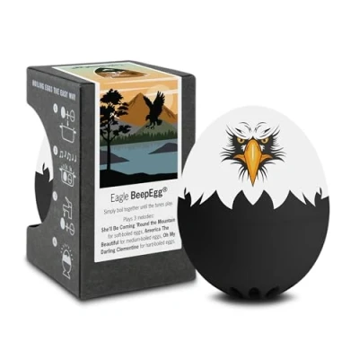Imagen de Eagle BeepEgg Temporizador de huevos para hervir Cocina musical blandos, medianos y duros Seguro alimentos flotante cantar Olla