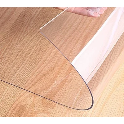 Imagen de Alfombrilla de escritorio transparente resistente al calor, grande, impermeable, antideslizante, para oficina, hogar, PVC, (PVC, 120 x 60 cm)