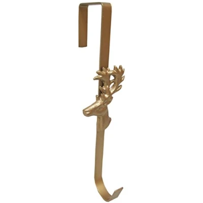 Imagen de Christmas Concepts® Metal Hanger Diseño de Renos Dorados 29 cm