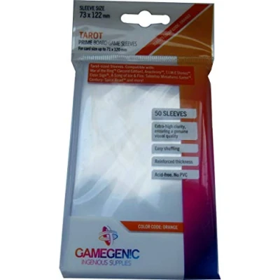 Imagen de GAMEGEN!C Prime Tarot Sized Sleeves 73x122mm (50), Color Clear (GGS10041ML)