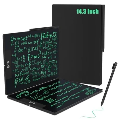Imagen de Pizarra LCD de Escritura, Czemo 14,3&#039;&#039; Plegable Tableta Escritura para Adultos, Oficina, Tablero Digital Dibujo con Líneas Monocromáticas 0.5 mm, Notas, Memos, Listas Tareas