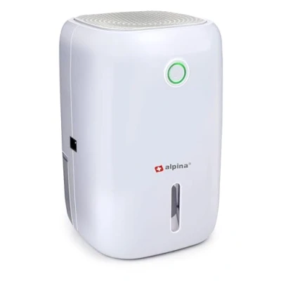 Imagen de alpina Mini humidificador Deshumidificador, 330 ml por día, depósito de agua extraíble, color blanco