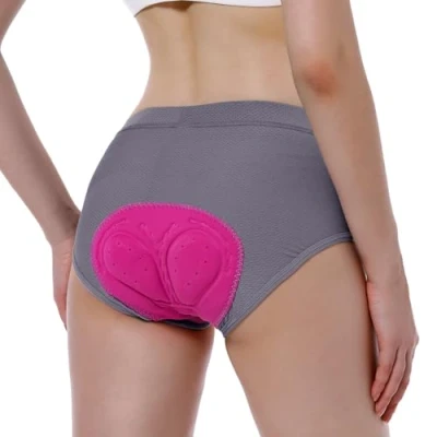Imagen de FEIXIANG Pantalones de Ciclismo Las Señoras, Cortos Ropa Interior con Relleno Gel 4D Transpirable Secado Rápido