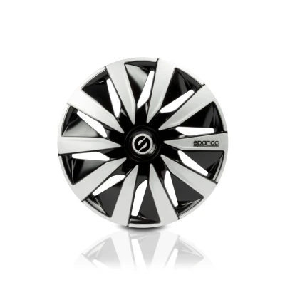 Imagen de SPARCO LAZIO SPC1491BKSV Tapacubos 14in negro/plata