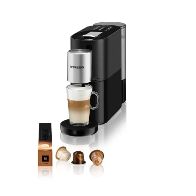 Imagen de KRUPS Nespresso Cafetera de cápsulas, plástico, negro/plata