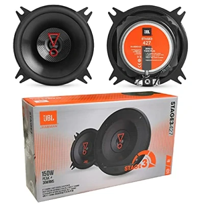 Imagen de 2 Altavoces JBL STAGE3 427 vías coaxial 4&quot; 10,00 cm 100 mm 30 vatios rms y 150 máx 3 ohmios 90 db spl para Coche, par