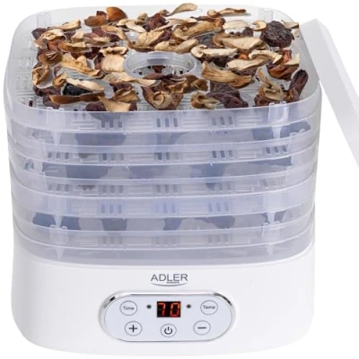 Imagen de ADLER AD 6658 Deshidratador de alimentos, 550 W, deshidratador, color blanco