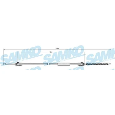 Imagen de LPR C0611B Cable de Freno Mano 1638/1303 Tambor PEUGEOT: 206 Hatchback